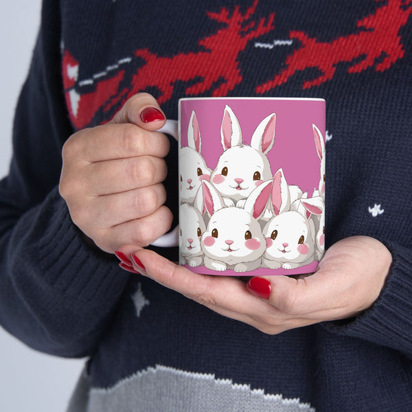 Cute Anime Rabbits - Rabbit Ceramic Mug | Cute Anime Rabbits - Rabbit Gifts (11oz)