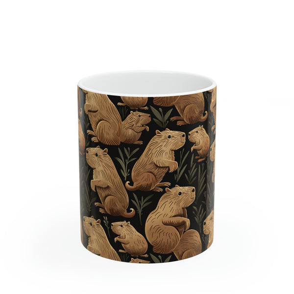 Capybara Mug  | Capybara Coffee Mug | Cute Capy Pattern Coffee Mug 11oz