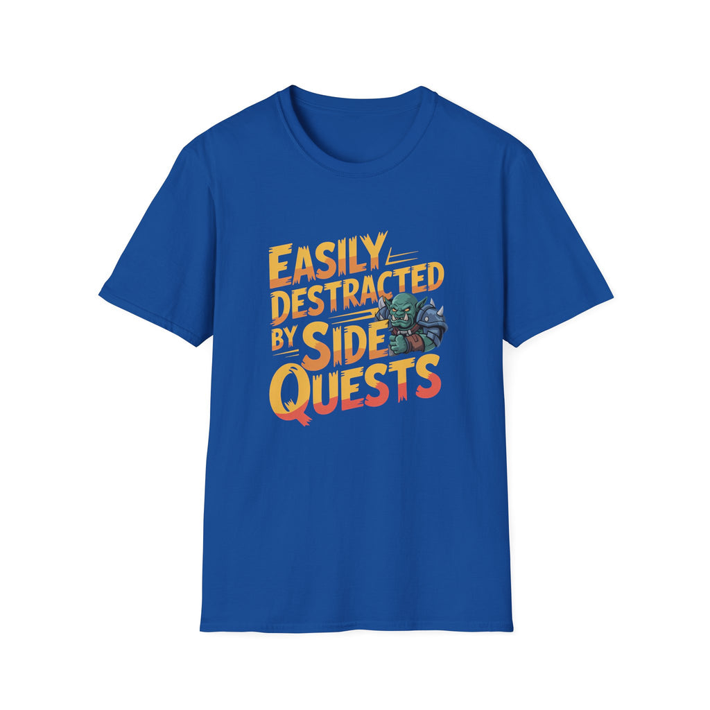 Easily Distracted By Side Quests T-Shirt — RPG Gamer Tee 5