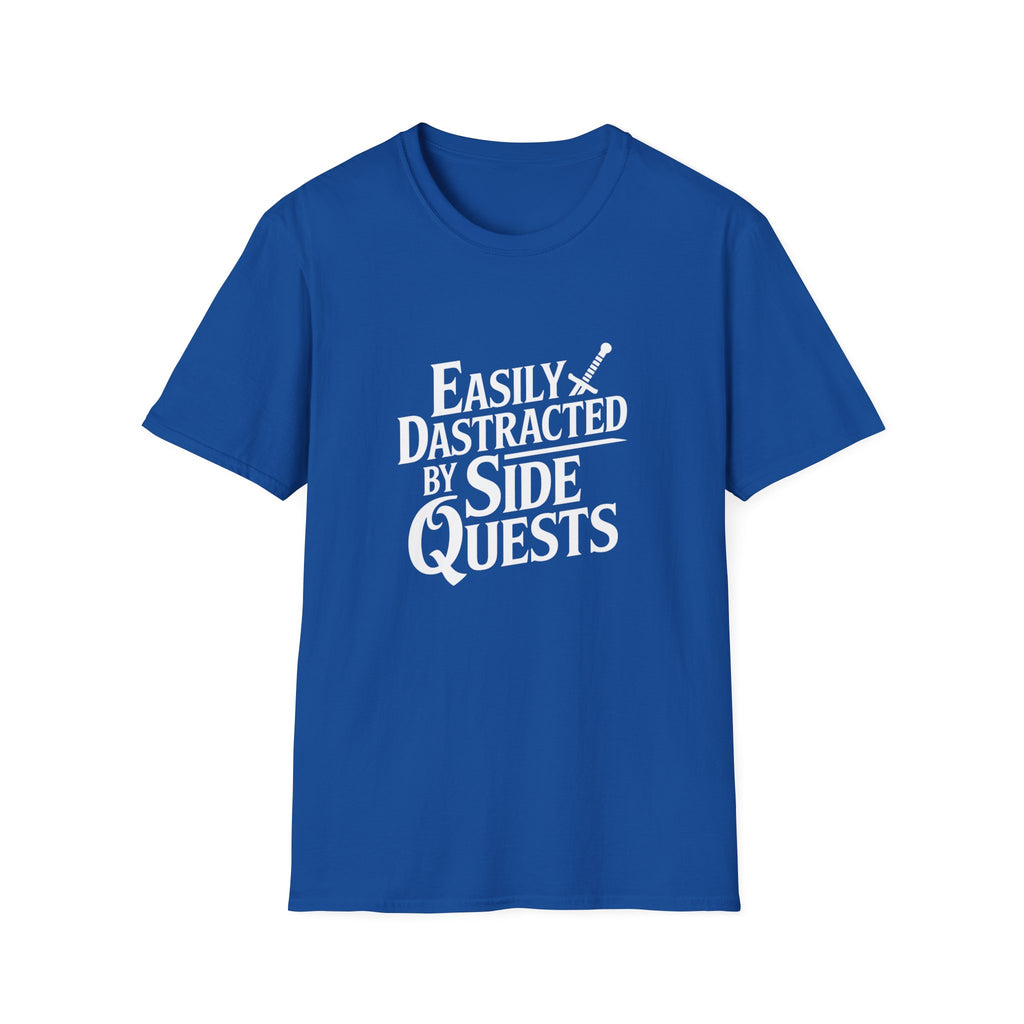 Easily Distracted By Side Quests T-Shirt — RPG Gamer Tee 3
