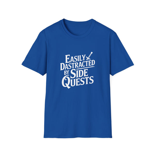 Easily Distracted By Side Quests T-Shirt — RPG Gamer Tee 3