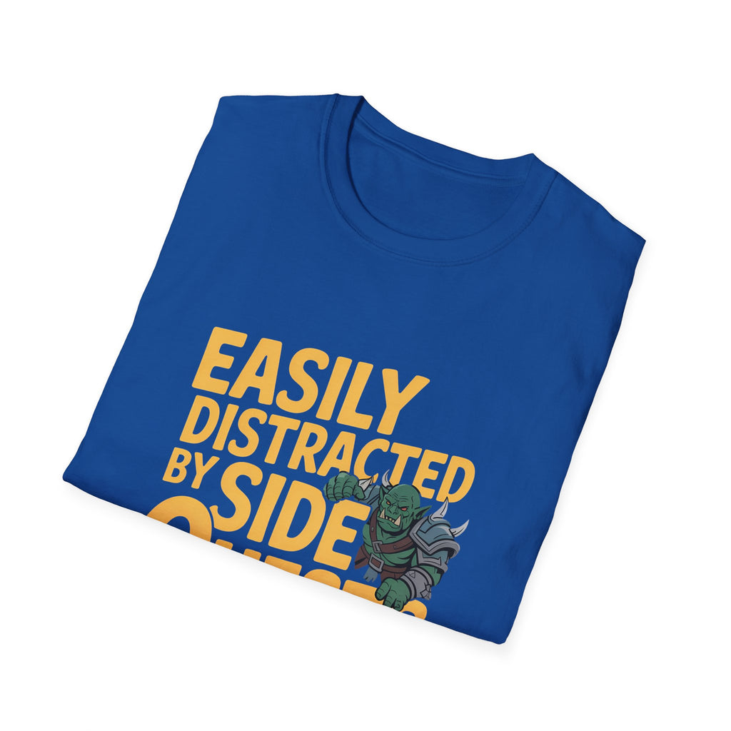 Easily Distracted By Side Quests T-Shirt — RPG Gamer Tee 2