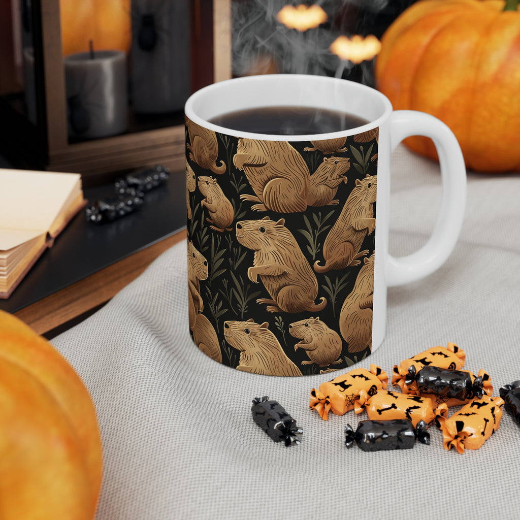 Capybara Mug  | Capybara Coffee Mug | Cute Capy Pattern Coffee Mug 11oz