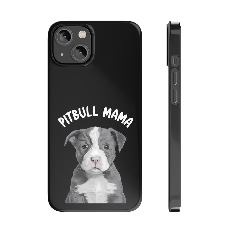 Premium Pitbull Mama iPhone Case | Pitbull Gifts Slim Phone Cases