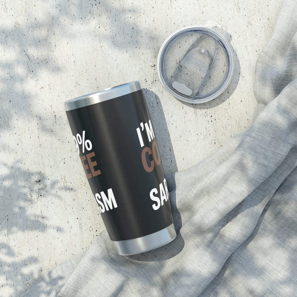 Coffee Lover Tumbler - I’m 99% Coffee 1% Sarcasm Coffee Mug
