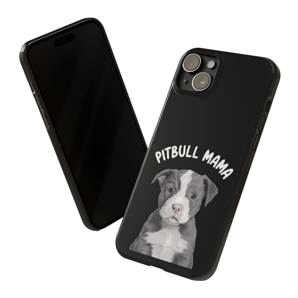 Premium Pitbull Mama iPhone Case | Pitbull Gifts Slim Phone Cases
