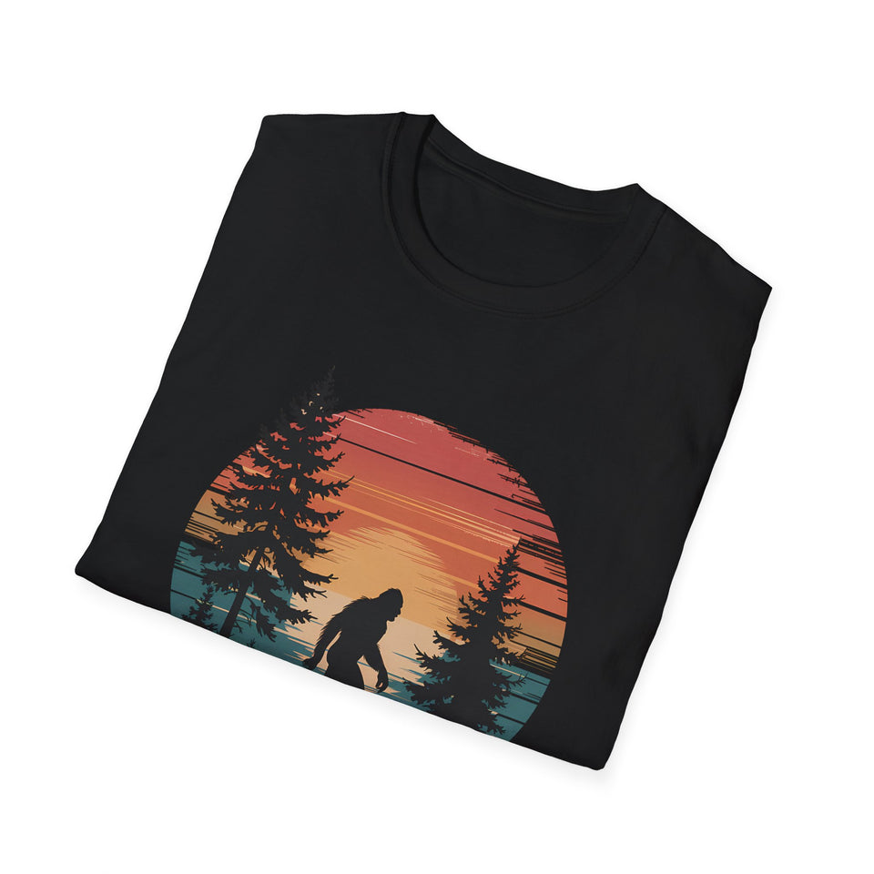 Sasquatch In the Forrest Bigfoot Sunset Shirt T-Shirt