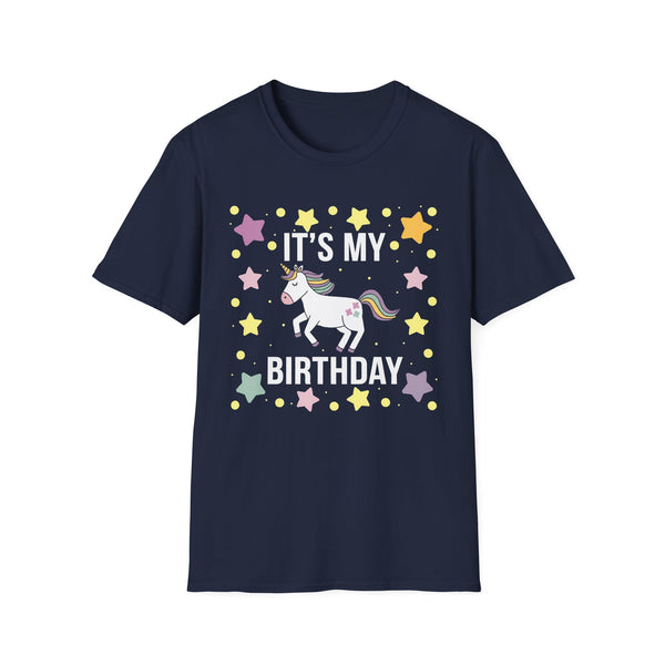 Unicorn It's My Birthday - Unicorn T-Shirt - Softstyle