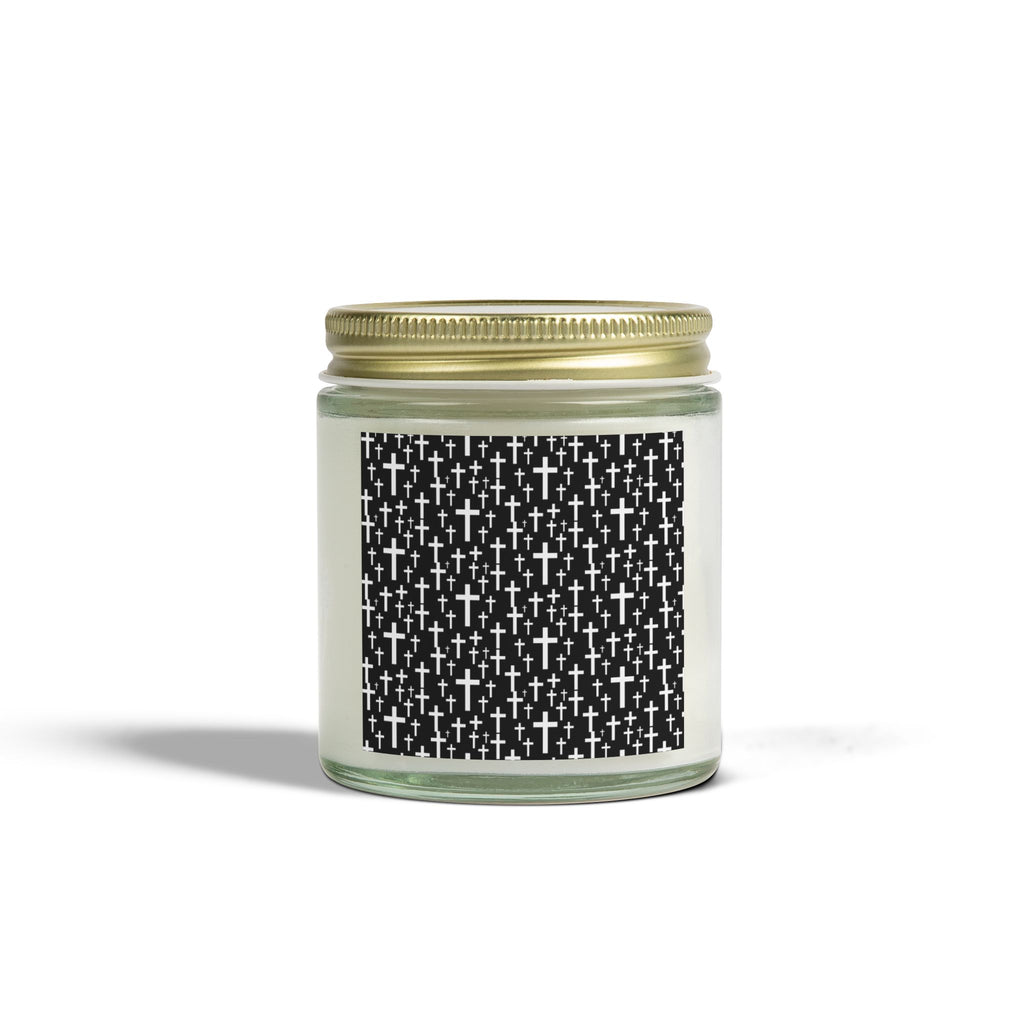 Faith Cross Jesus Scented Candle - Christian Jesus Coconut Apricot Wax Candle (4oz, 9oz)
