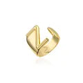 Adjustable Gold Alphabet Ring