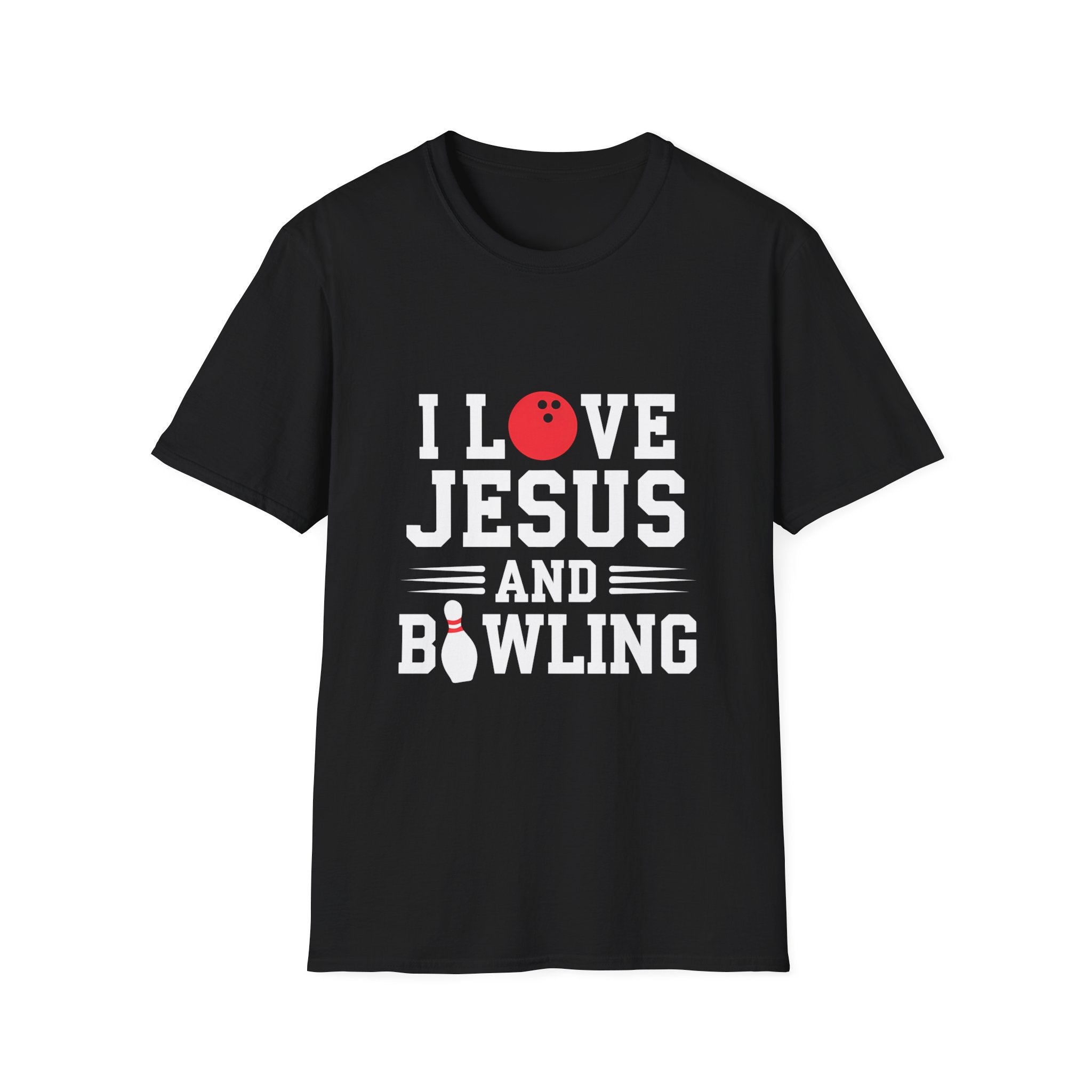 Faith Jesus and Bowling T-Shirt | Christianity Faith In Jesus and Bowling T-Shirt Secondary image