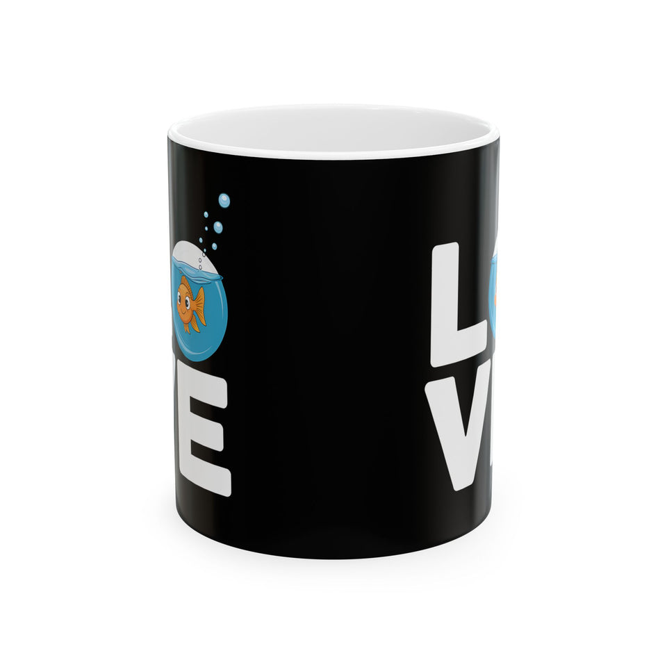 Cute Love Goldfish Mug | Goldfish Coffee Mug | Cute Goldfish Coffee Mug 11oz