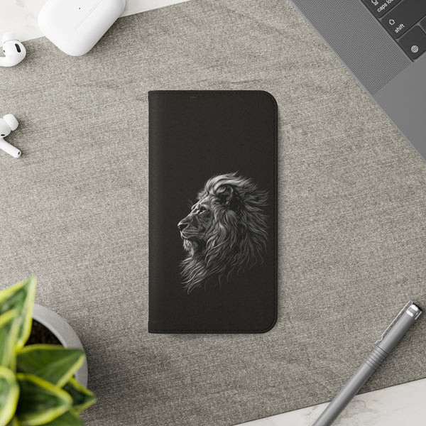 Lion Phone Case | Lion Wallet Phone Case Gifts | IPhone & Samsung Galaxy Lion Flip Cases