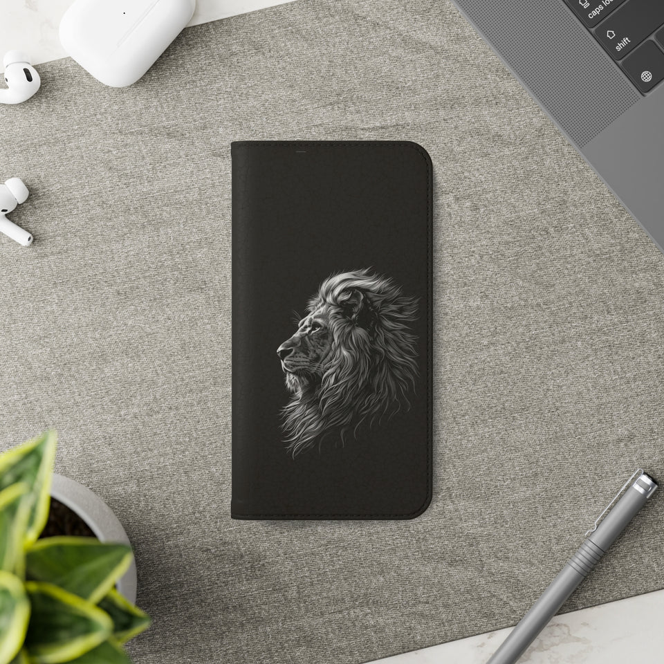 Lion Phone Case | Lion Wallet Phone Case Gifts | IPhone & Samsung Galaxy Lion Flip Cases