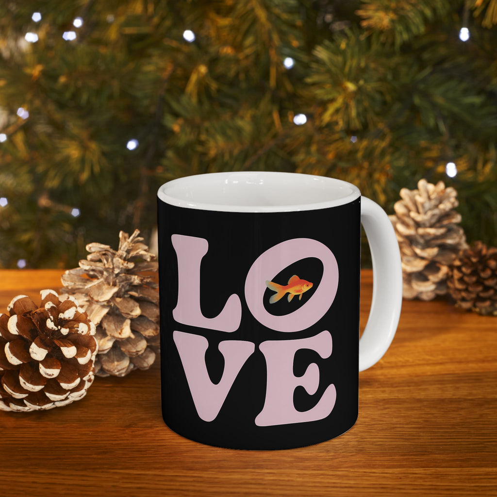 Sweet Love Goldfish Mug | Goldfish Coffee Mug | Cute Goldfish Coffee Mug 11oz