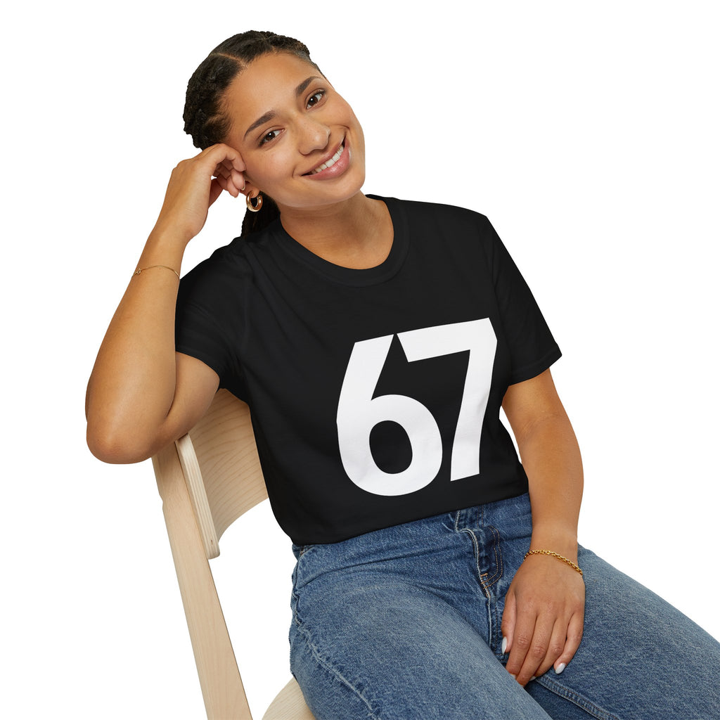 67 Six Seven Funny T-Shirt — Retro Humorous Graphic Tee