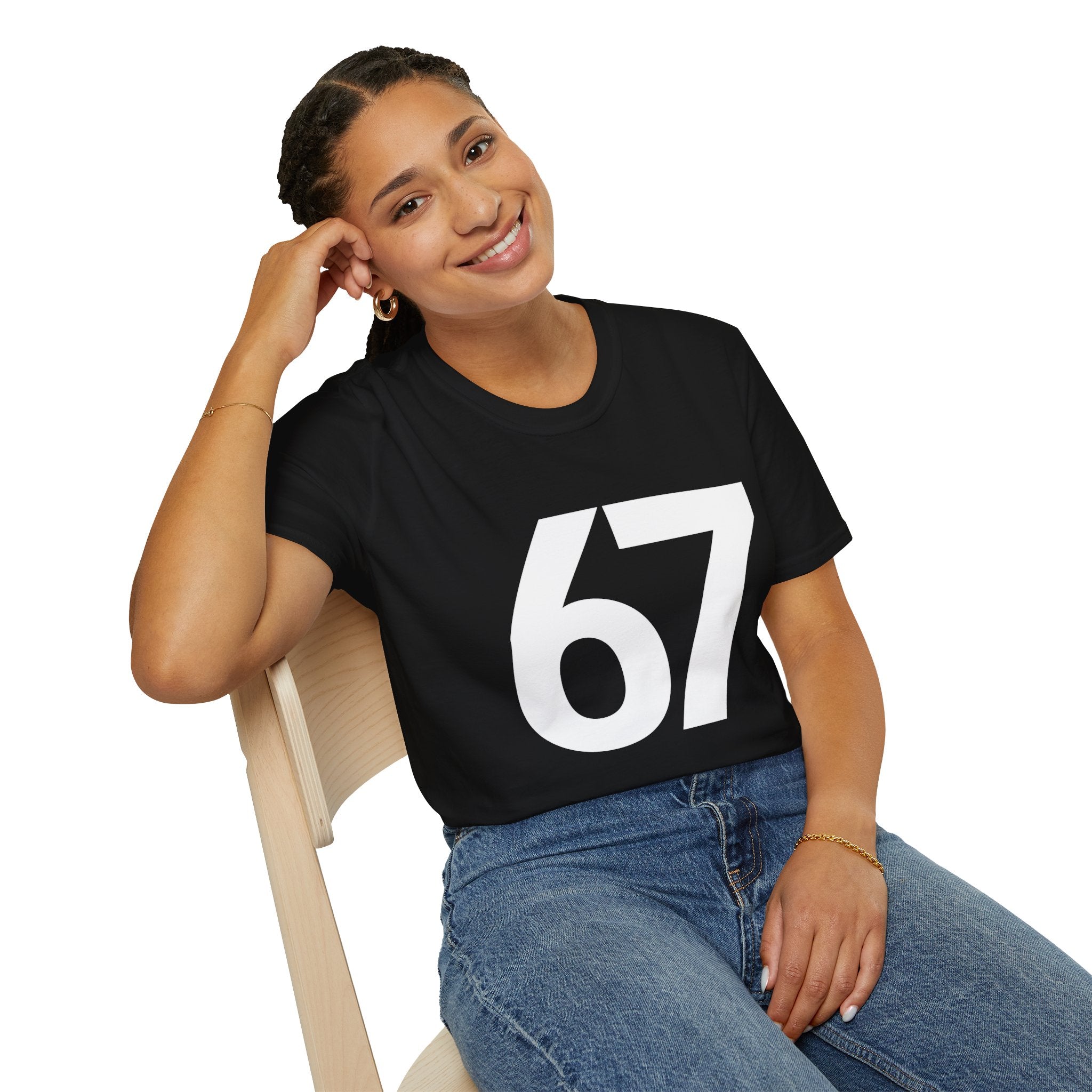 67 Six Seven Funny T-Shirt — Retro Humorous Graphic Tee