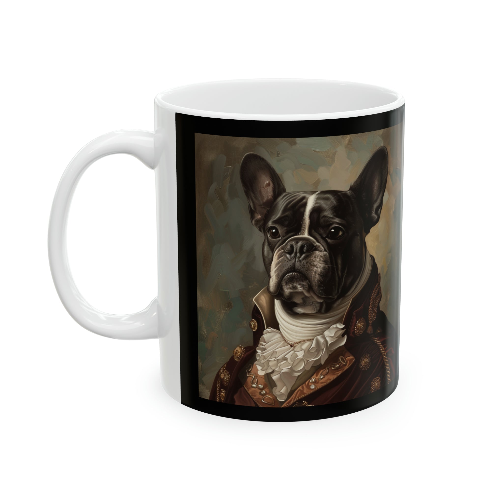 Classical Painting French Bulldog Mug | Frenchie Coffee Mug | Cute French Bulldog Gift | Funny Frenchie Presents | French Bulldog Mug 1 11oz Main image