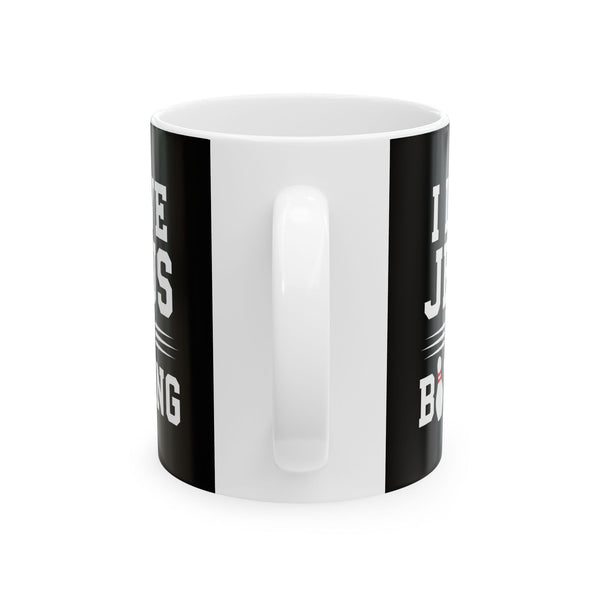 I Love Jesus And Bowling Ceramic Mug | Love Faith In Jesus Gifts (11oz)