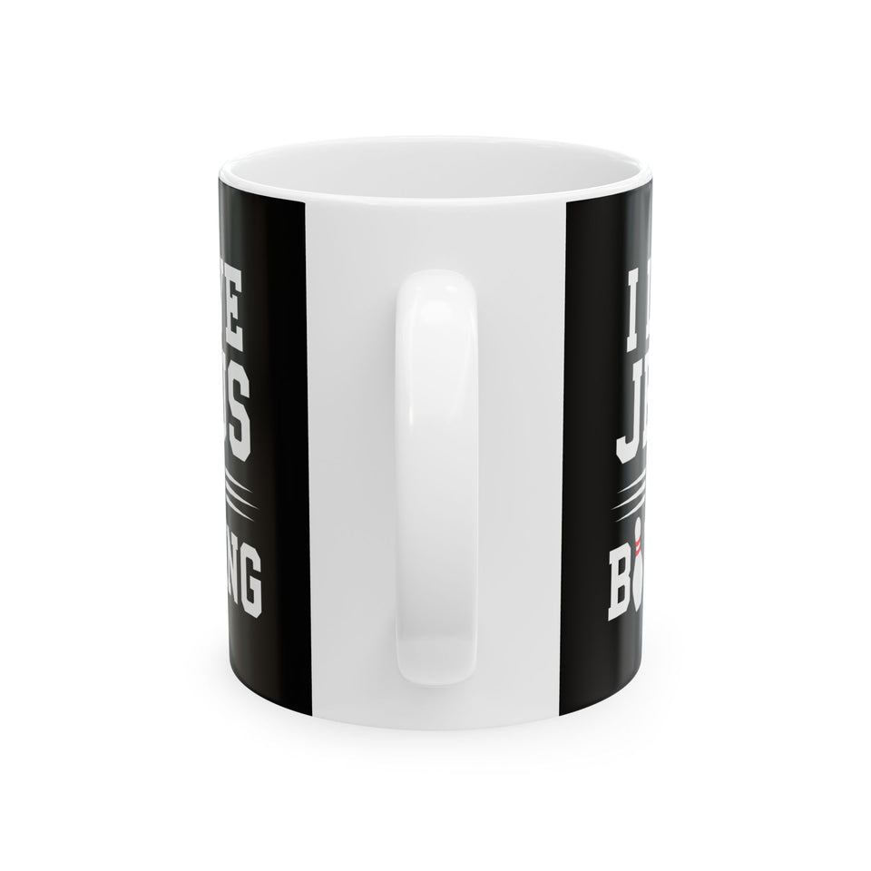 I Love Jesus And Bowling Ceramic Mug | Love Faith In Jesus Gifts (11oz)