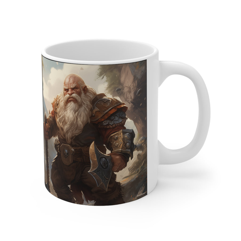 Fantasy RPG Dwarf Mug | Fantasy Roleplaying Game Gift | Fantasy Dwarf Mug 11oz, gifts for dungeon masters, 