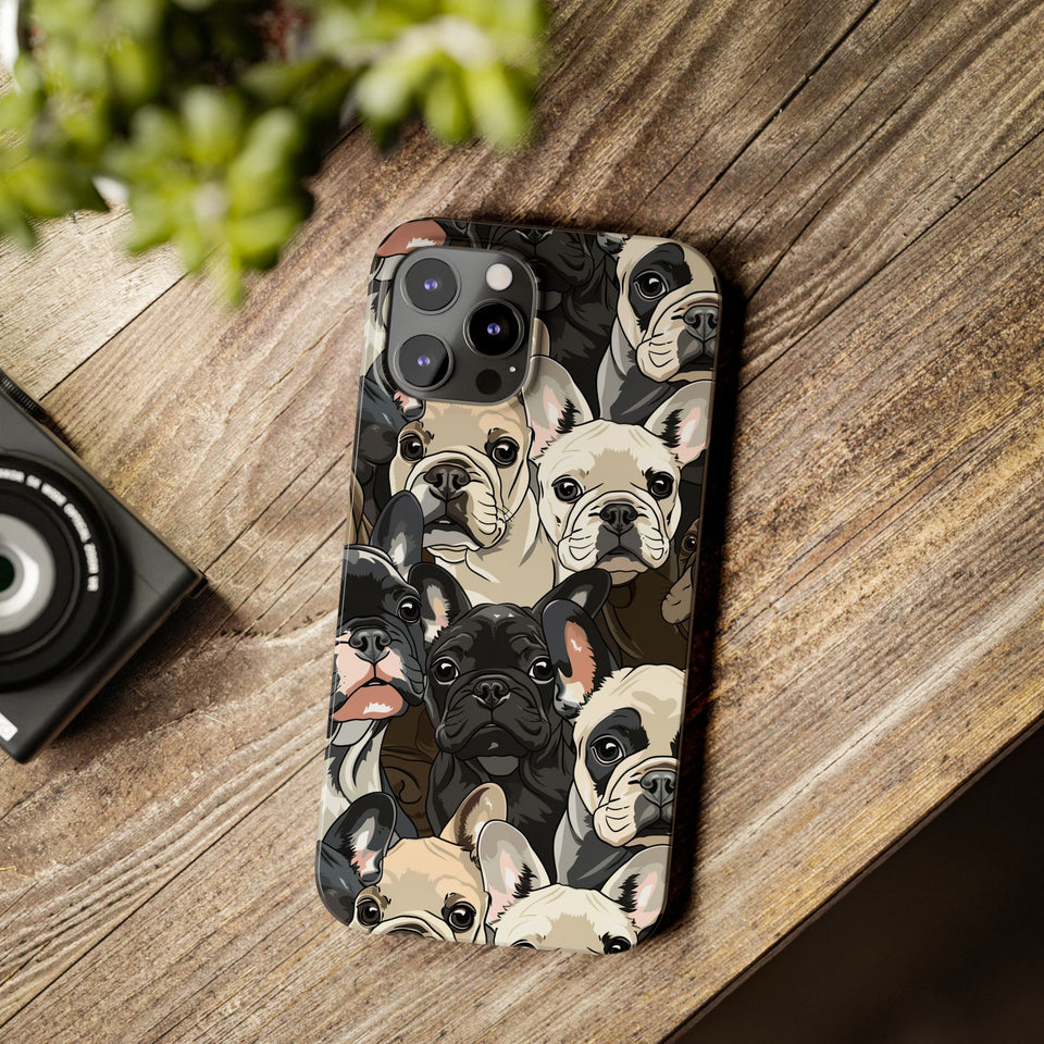 Premium French Bulldogs iPhone Case | Cute Frenchie Gifts Slim Phone Cases