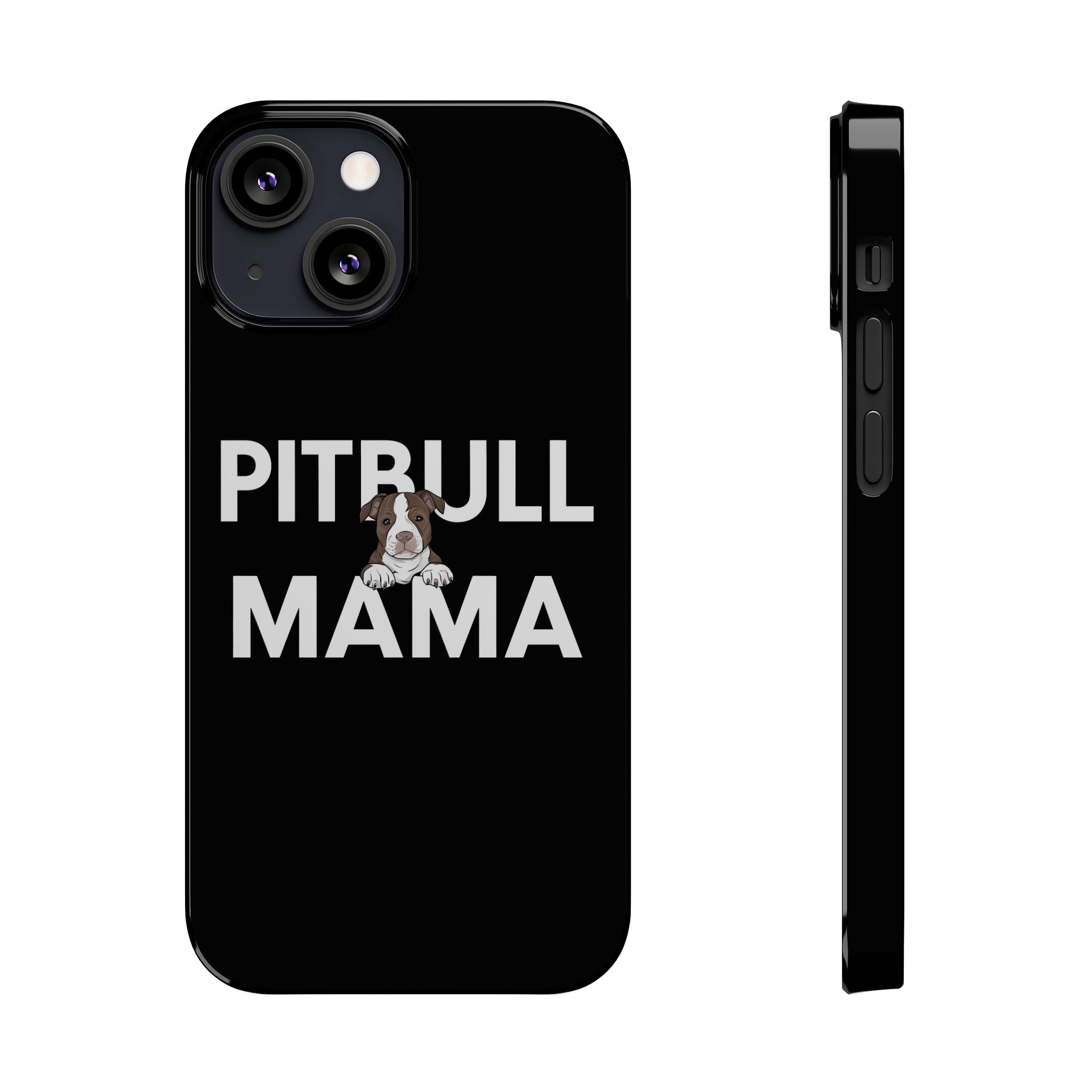 Premium Pitbull Mama 3 iPhone Case | Pitbull Gifts Slim Phone Cases