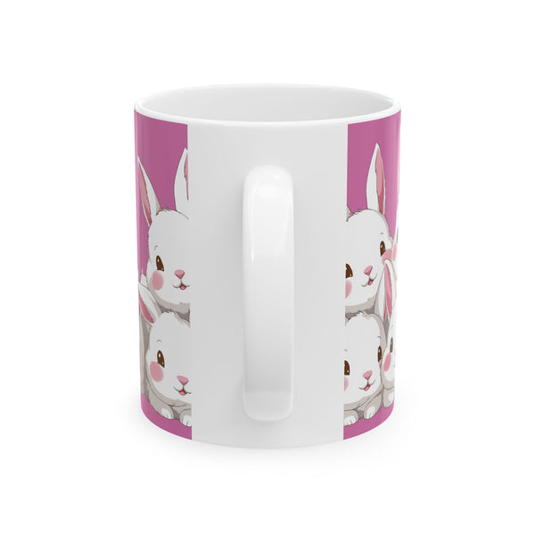 Cute Anime Rabbits - Rabbit Ceramic Mug | Cute Anime Rabbits - Rabbit Gifts (11oz)