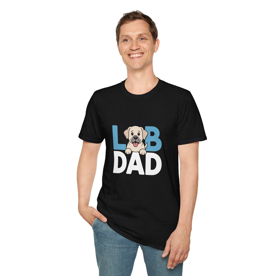 Labrador Dad T-Shirt 2 - Unisex Softstyle Labrador Dog Dad Tee