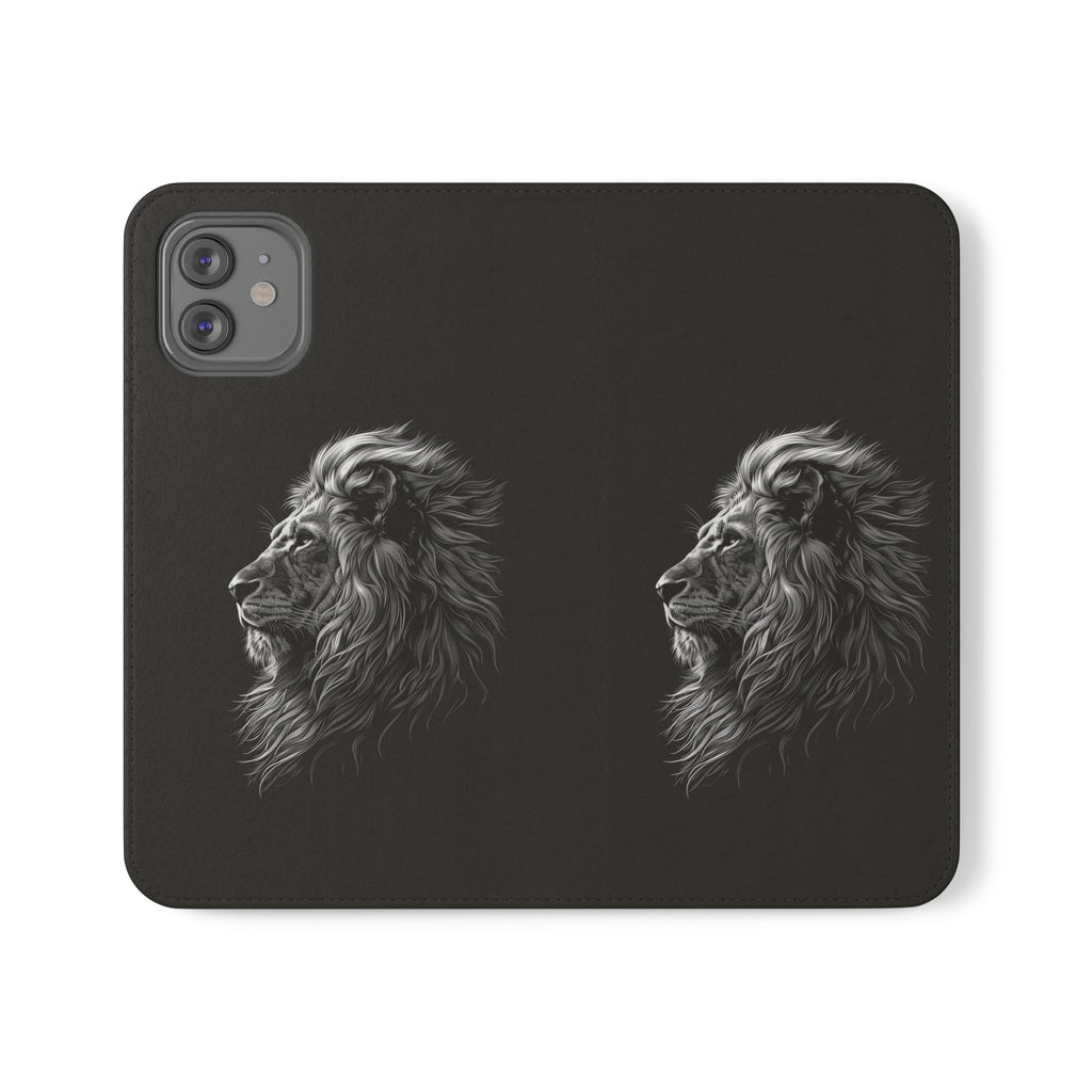 Lion Phone Case | Lion Wallet Phone Case Gifts | IPhone & Samsung Galaxy Lion Flip Cases