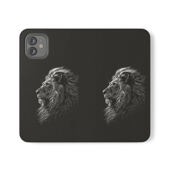 Lion Phone Case | Lion Wallet Phone Case Gifts | IPhone & Samsung Galaxy Lion Flip Cases