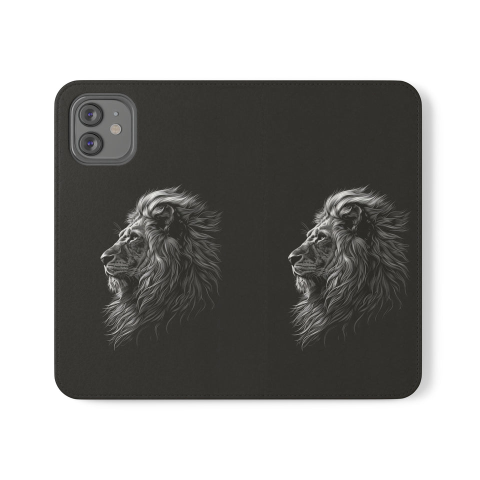 Lion Phone Case | Lion Wallet Phone Case Gifts | IPhone & Samsung Galaxy Lion Flip Cases
