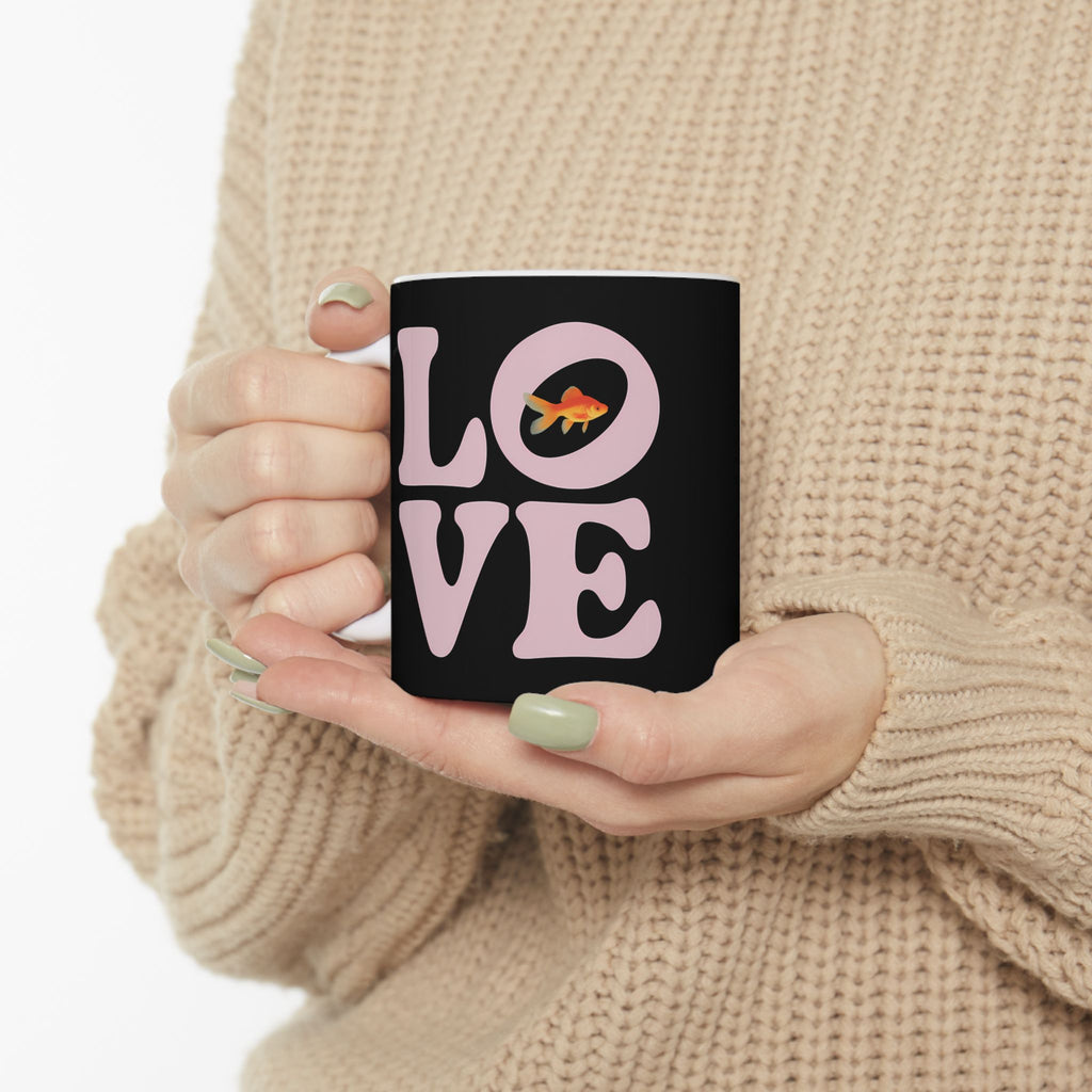Sweet Love Goldfish Mug | Goldfish Coffee Mug | Cute Goldfish Coffee Mug 11oz