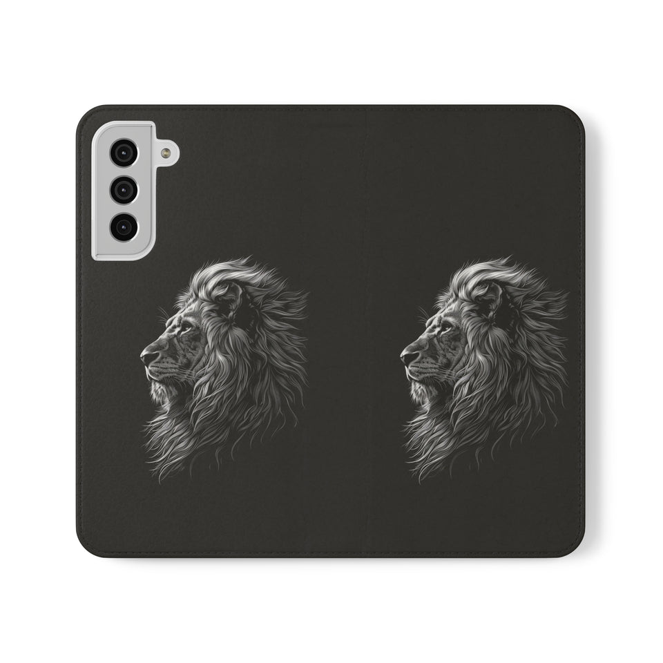 Lion Phone Case | Lion Wallet Phone Case Gifts | IPhone & Samsung Galaxy Lion Flip Cases