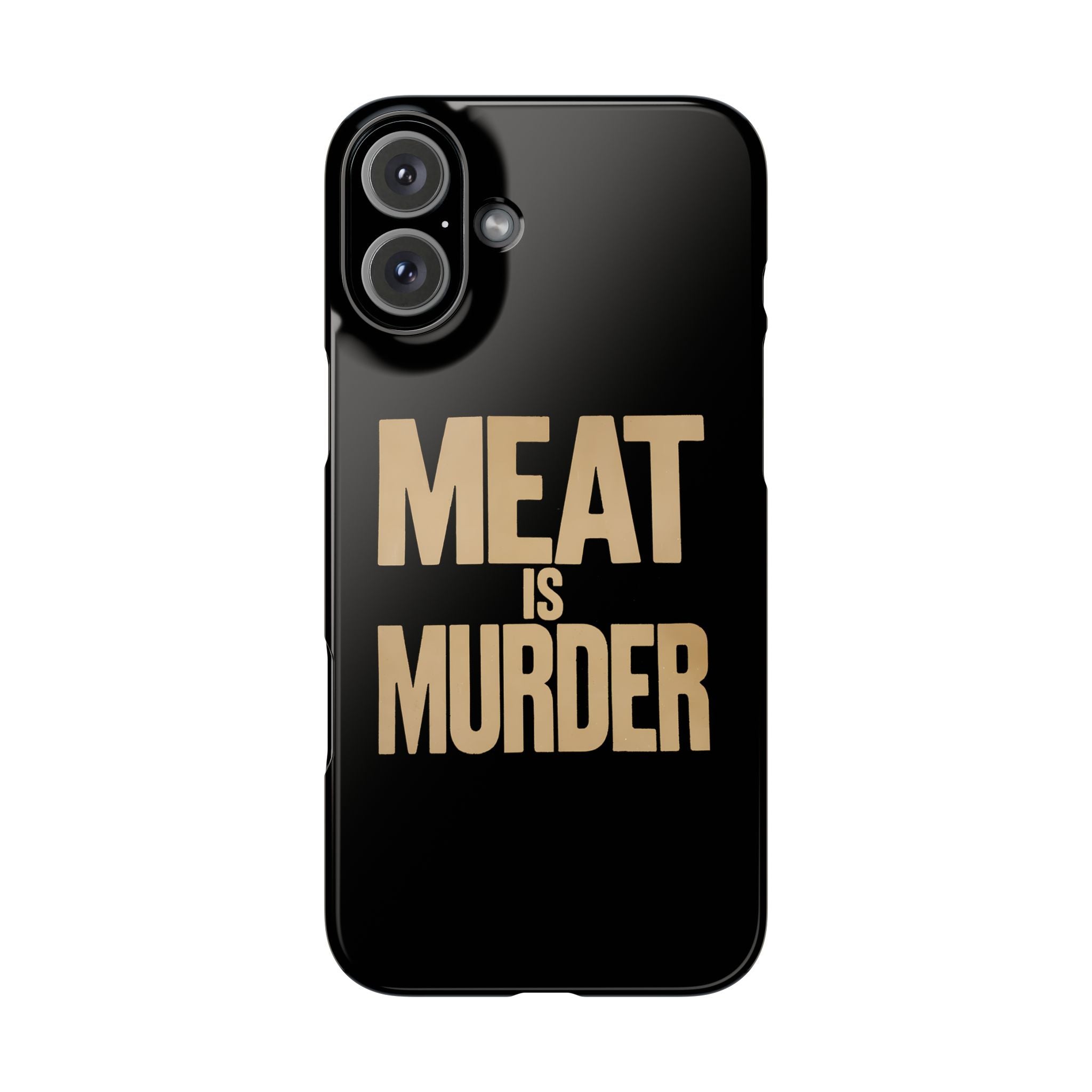 Premium Vegan Meat Is Murder iPhone Case | Vegan Gifts Slim Phone Cases