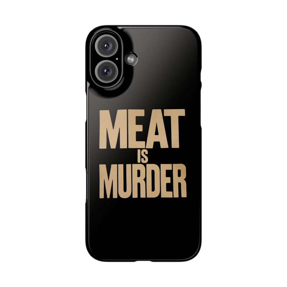 Premium Vegan Meat Is Murder iPhone Case | Vegan Gifts Slim Phone Cases