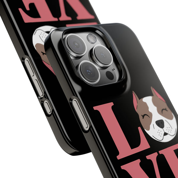 Premium Love Pitbulls iPhone Case | Pitbull Gifts Slim Phone Cases