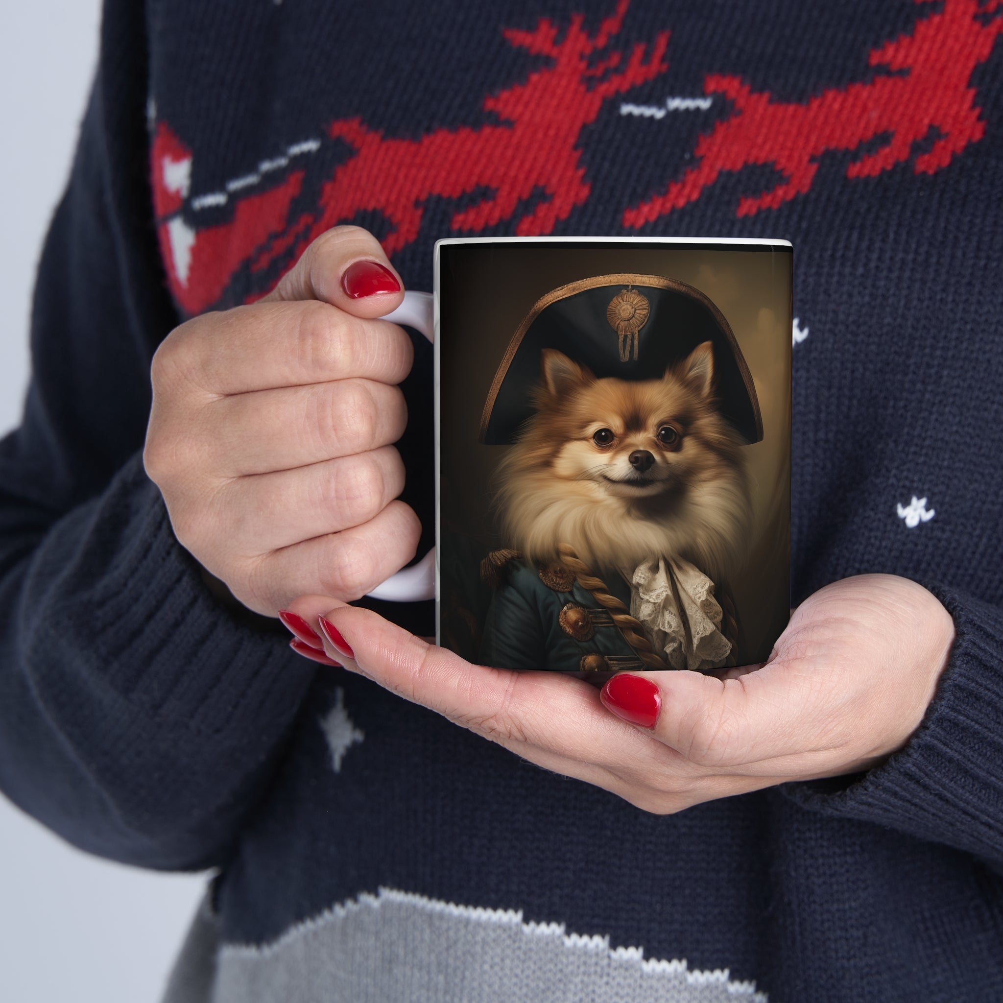 Classical Painting Pomeranian Mug | Pomeranian Coffee Mug | Pomeranian Gifts | Pomeranian Presents | Pomeranian Mug 11oz