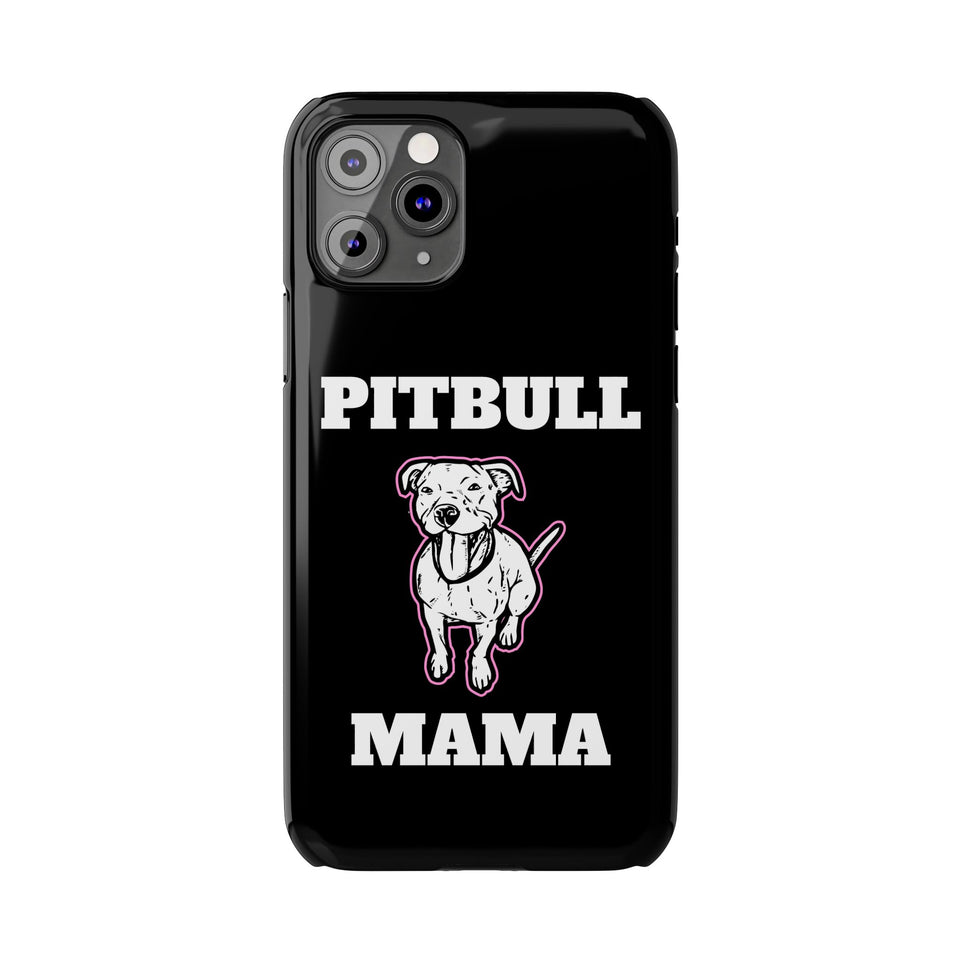 Premium Pitbull Mama 2 iPhone Case | Pitbull Gifts Slim Phone Cases