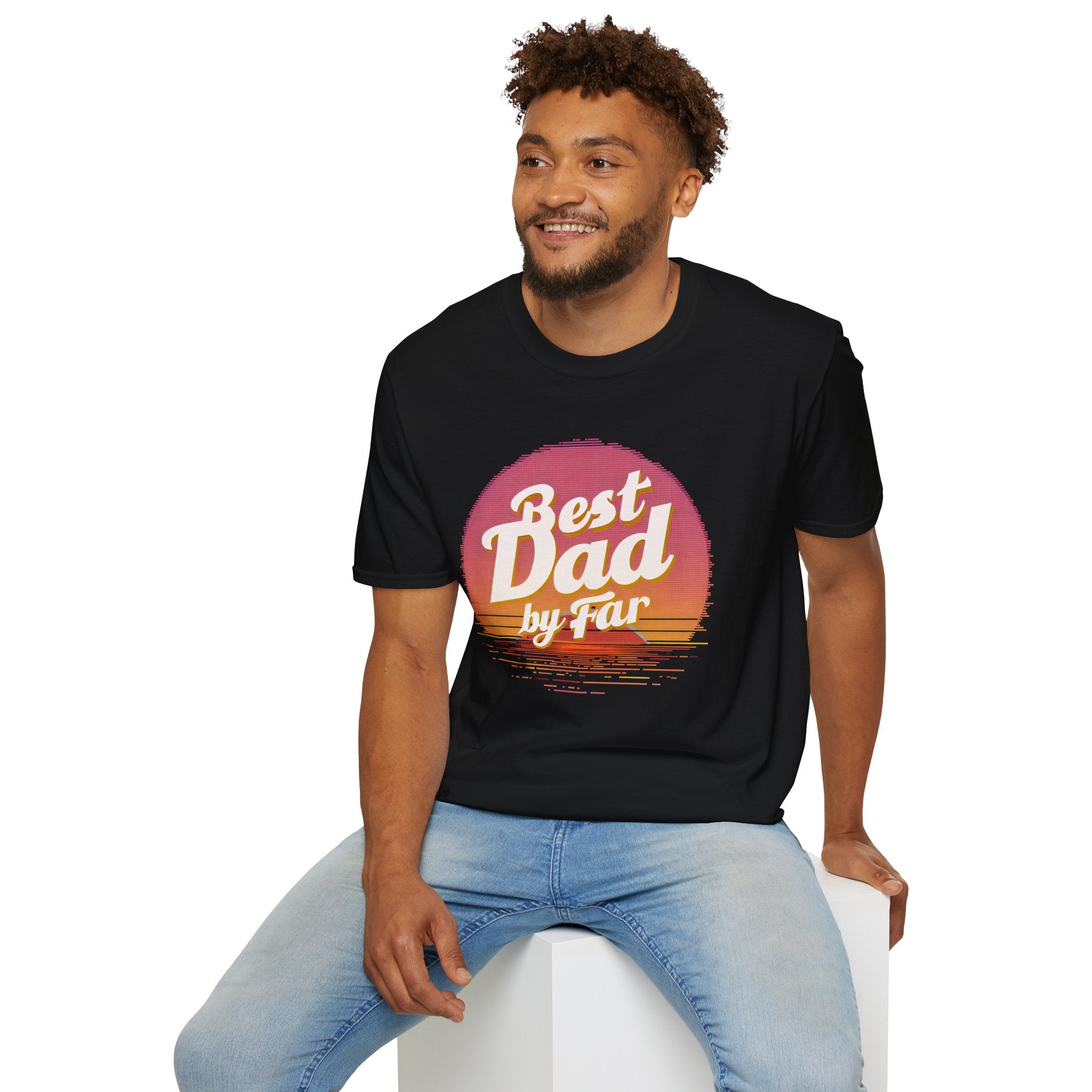 Best Dad By Far | Golf Presents For Dad | Fathers Day Gifts Golf | Dad Golf Gifts Unisex Softstyle T-Shirt