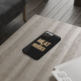 Premium Vegan Meat Is Murder iPhone Case | Vegan Gifts Slim Phone Cases Premium Vegan Meat Is Murder iPhone Case | Vegan Gifts Slim Phone Cases