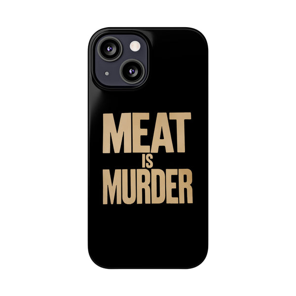 Premium Vegan Meat Is Murder iPhone Case | Vegan Gifts Slim Phone Cases