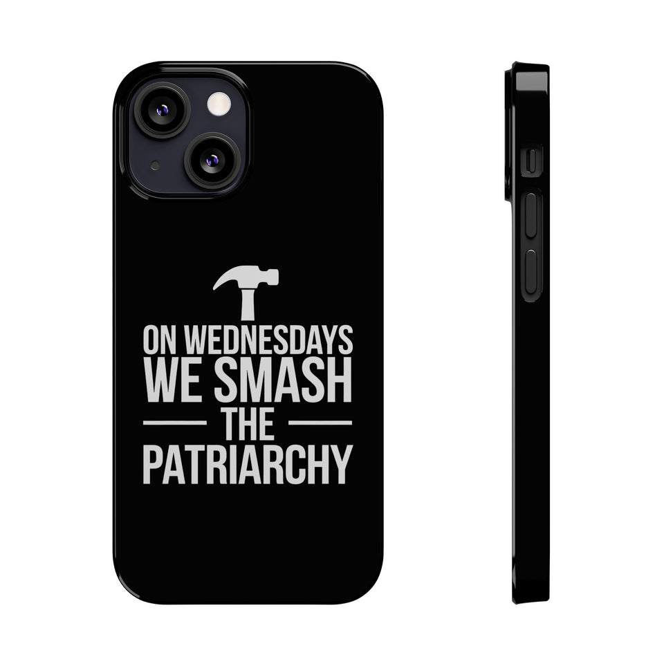 Premium On Wednesdays We Smash The Patriarchy iPhone Case | Feminist Gifts Slim Phone Cases