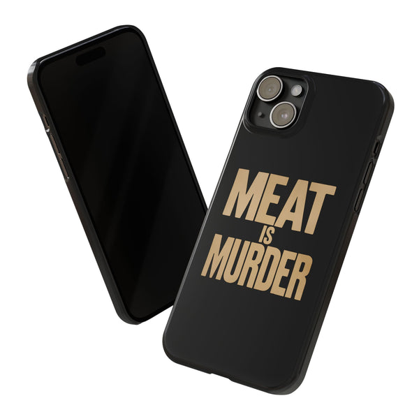 Premium Vegan Meat Is Murder iPhone Case | Vegan Gifts Slim Phone Cases