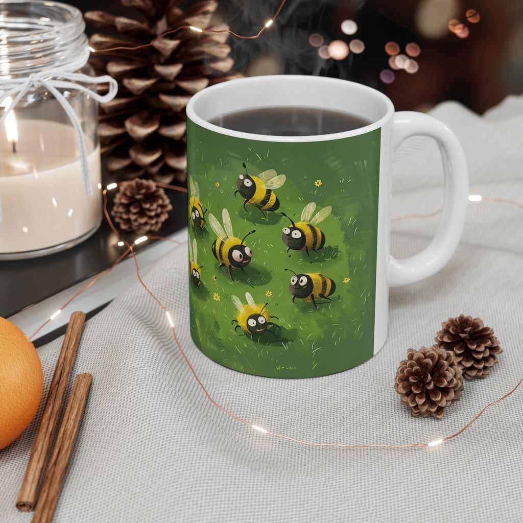 Bee Mug  | Bee Gifts | Bee Presents | Happy Bees Ceramic Mug 11oz