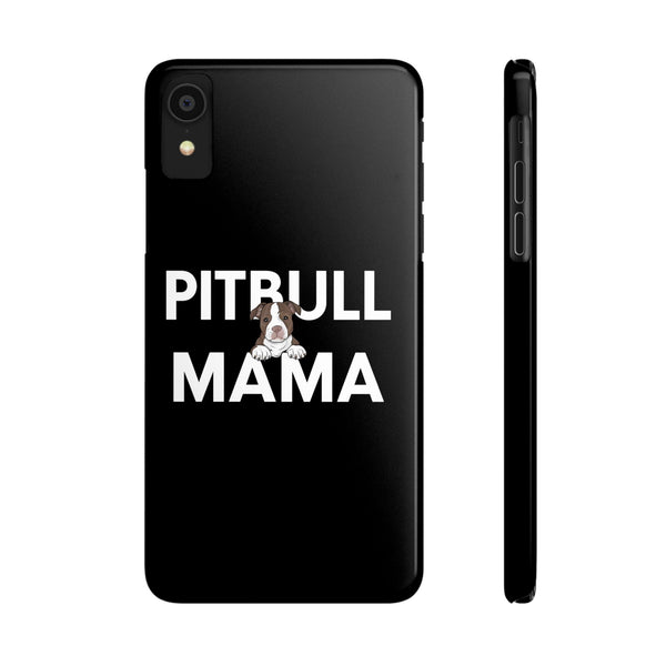Premium Pitbull Mama 3 iPhone Case | Pitbull Gifts Slim Phone Cases
