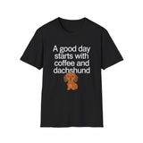 Dachshund Coffee T-Shirt — 