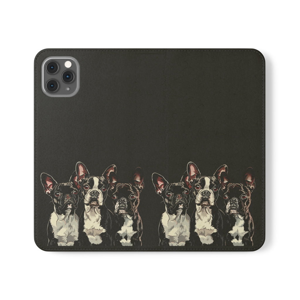Boston Terrier Phone Case | Boston Terrier Wallet Phone Case | IPhone & Samsung Galaxy Boston Terrier Flip Cases