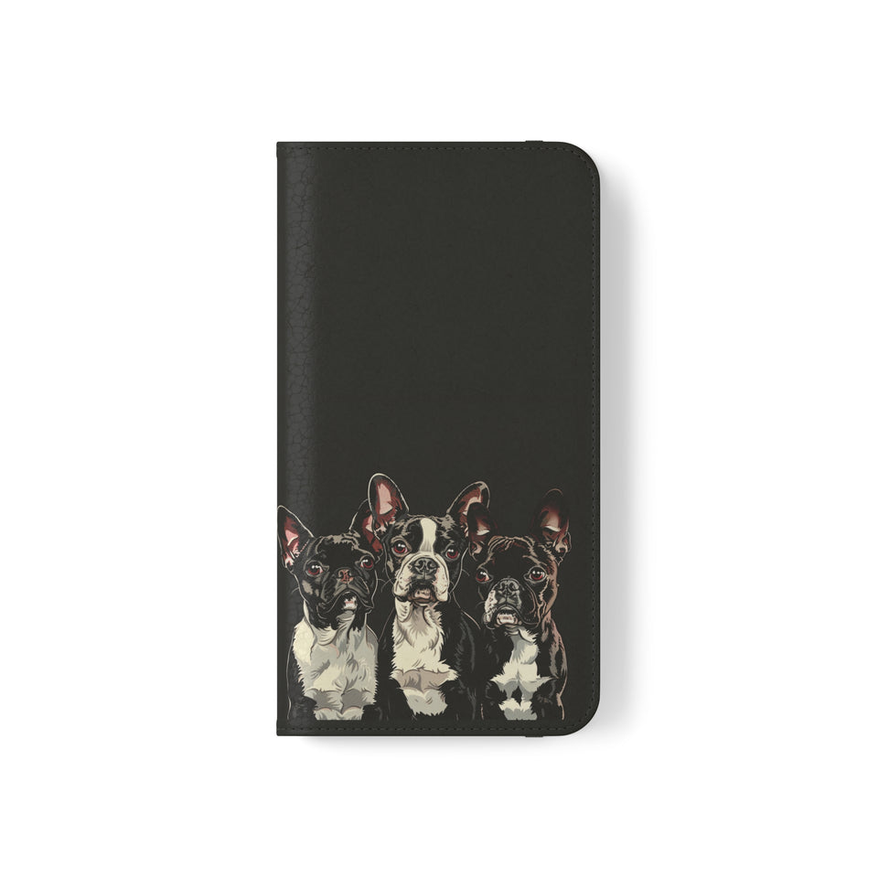 Boston Terrier Phone Case | Boston Terrier Wallet Phone Case | IPhone & Samsung Galaxy Boston Terrier Flip Cases