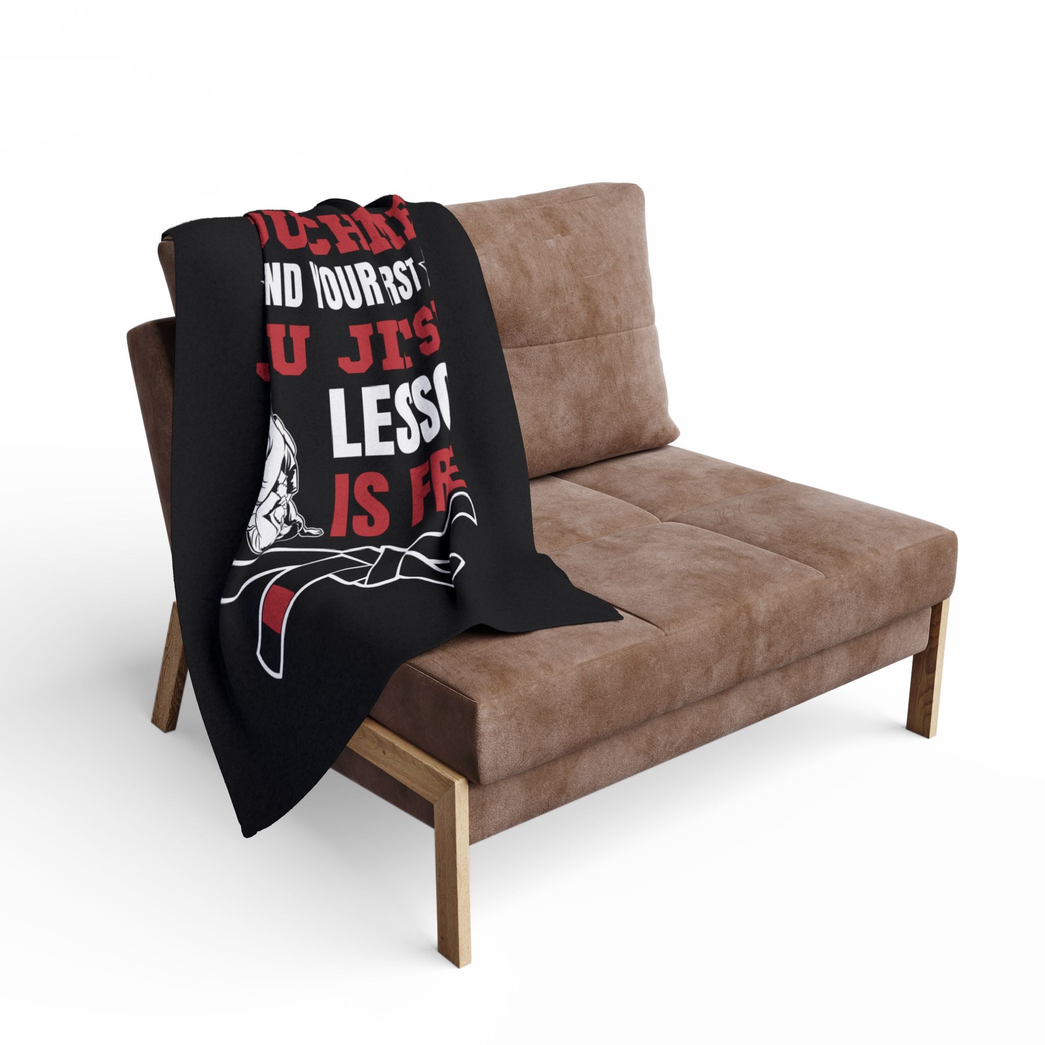 Brazilian Jiu Jitsu Blanket | Touch Me And Your First Lesson BJJ Arctic Fleece Blanket Main image